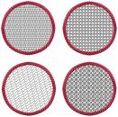 4 ITH-Stickdateien MugRug Untersetzer im Set für 10x10 cm Stickrahmen Set 13